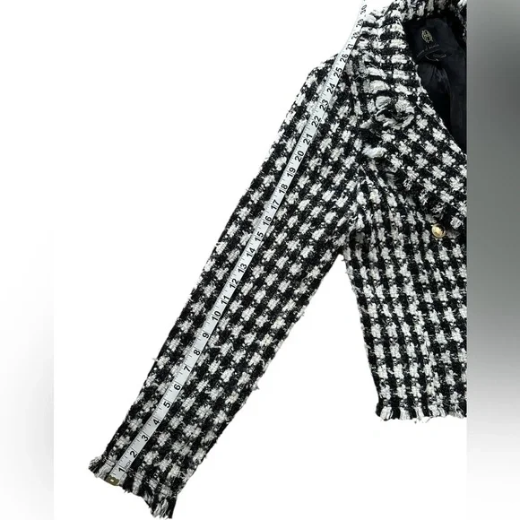 House of Harlow 1960 Houndstooth Tweed Blazer - Size Small - Picture 8 of 11